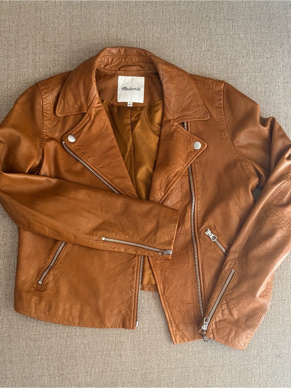 Madewell Washed Leather Motorcycle Jacket